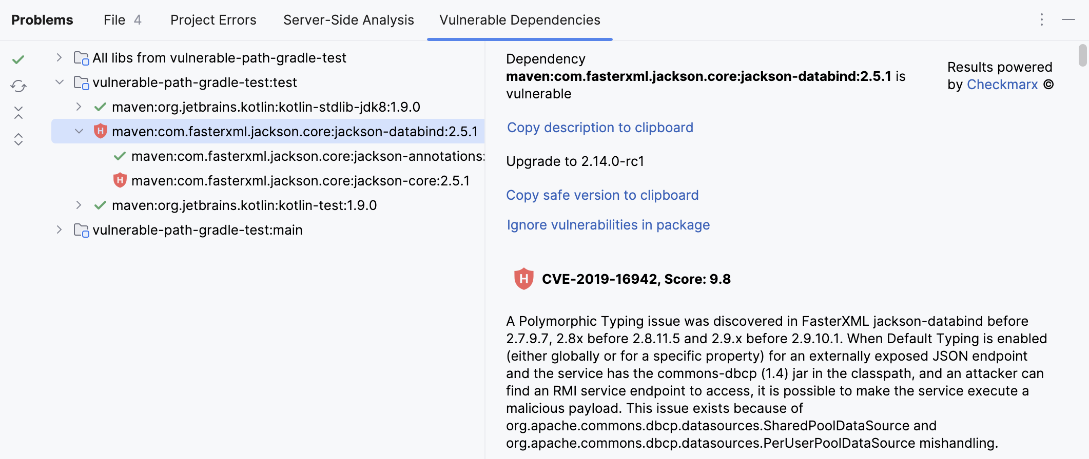 Vulnerable Dependencies Vulnerable Dependencies