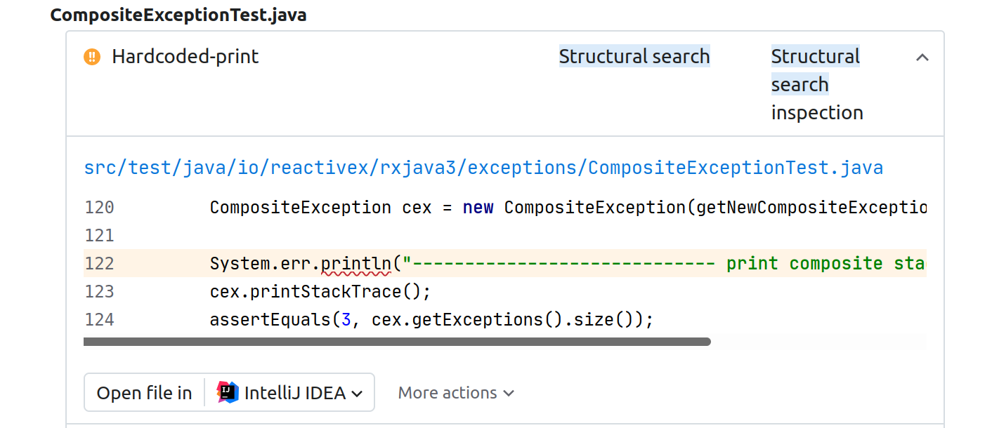Observing the Structural Search analysis results